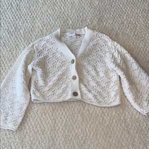 Zara White Knit Cardigan